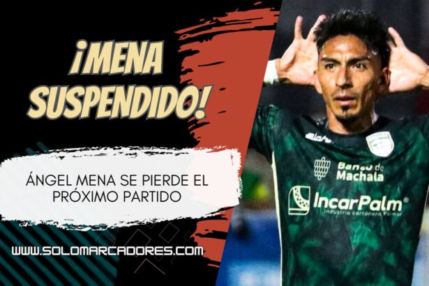 Ángel Mena suspendido un partido tras demora en salir de la cancha