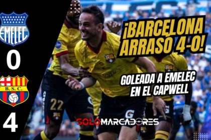 Barcelona venció 4-0 a Emelec en el Clásico del Astillero en medio de incidentes en el Capwell