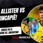 El cruce entre Alexis Mac Allister y Piero Hincapié en el Ecuador vs. Argentina 3 El cruce entre Alexis Mac Allister y Piero Hincapié en el Ecuador vs. Argentina