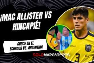 El cruce entre Alexis Mac Allister y Piero Hincapié en el Ecuador vs. Argentina