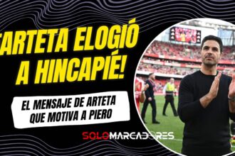 El elogio de Mikel Arteta a Piero Hincapié tras su debut con Arsenal en Champions