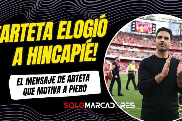 El elogio de Mikel Arteta a Piero Hincapié tras su debut con Arsenal en Champions
