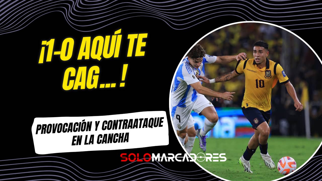 El tenso cruce entre Nico González y Kendry Páez en el Ecuador vs. Argentina
