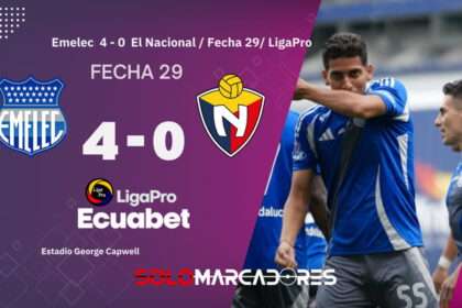 Sin hinchas, pero con contundencia: Emelec goleó a El Nacional en el Capwell