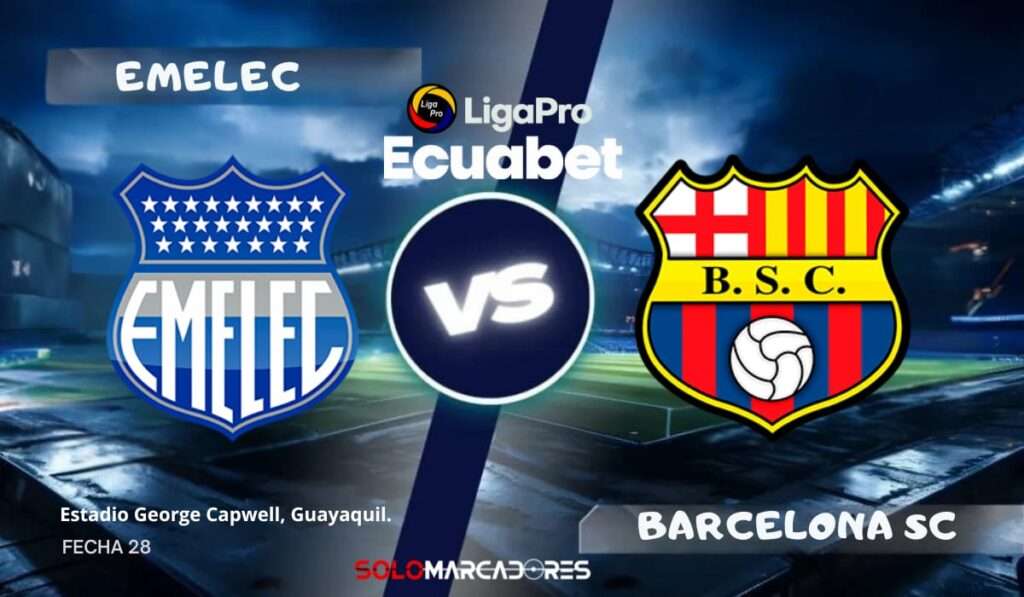 Emelec vs Barcelona por la LigaPro: día, horario y cómo ver el Clásico del Astillero