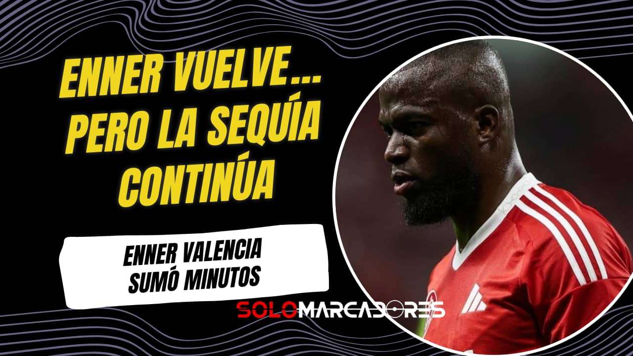 Enner Valencia sumó minutos en Inter de Porto Alegre frente a Fortaleza