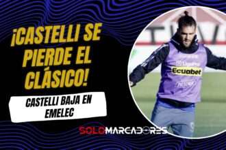 Facundo Castelli será operado y se pierde el Clásico: baja de 2 a 3 meses en Emelec