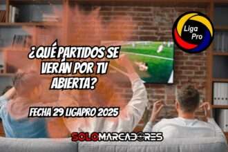 Fecha 29 de la LigaPro 2025: Partidos, horarios y dónde verlos por TV abierta