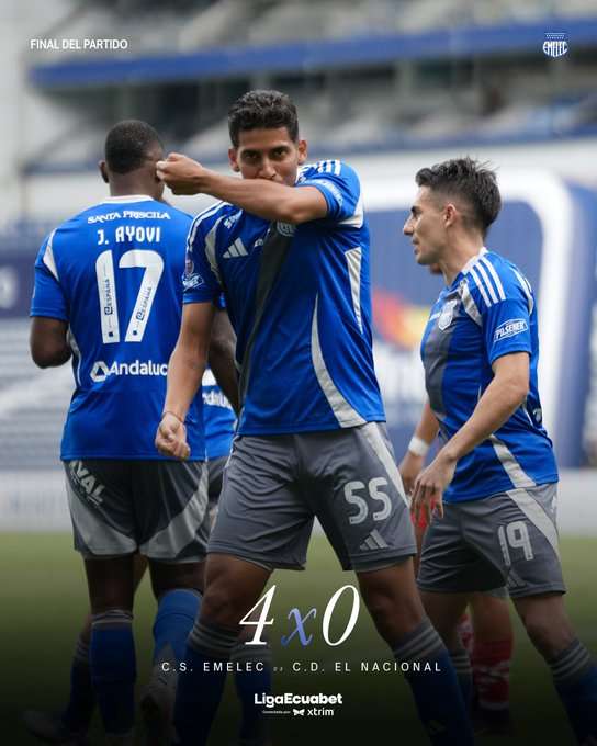 Emelec goleó a El Nacional en el Capwell