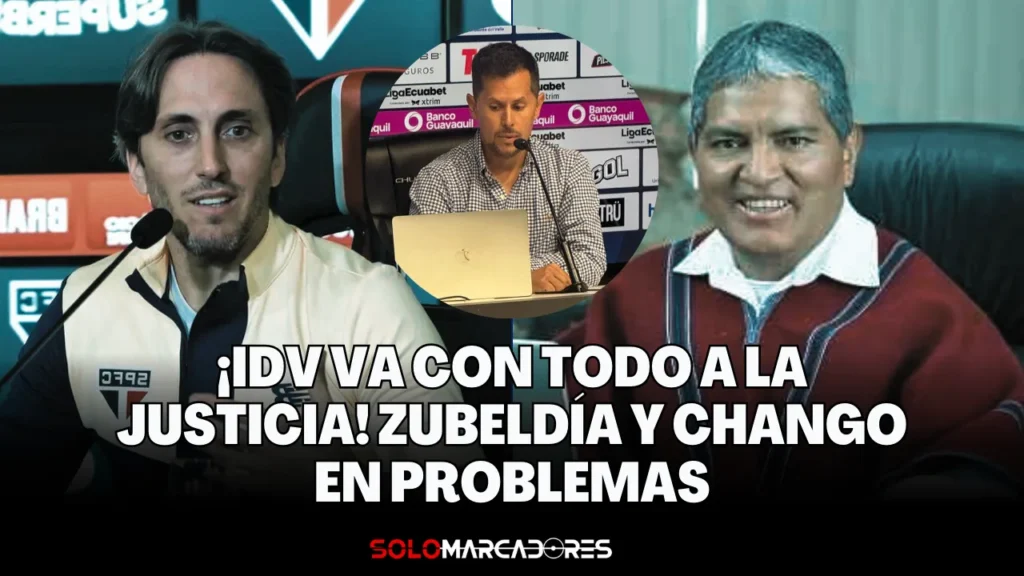 IDV va a la justicia contra Zubeldía y Chango