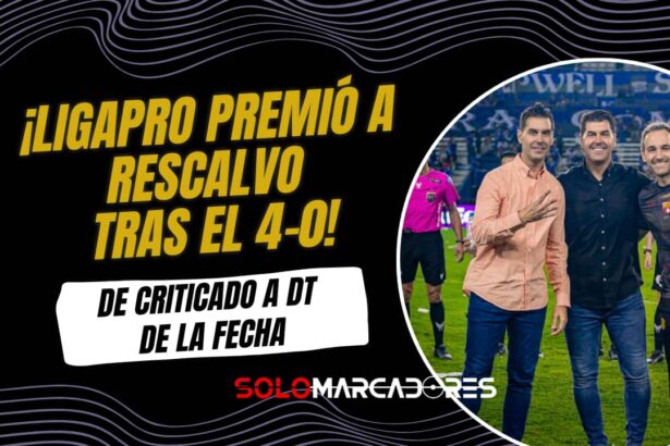 La LigaPro premió a Ismael Rescalvo tras la goleada de Barcelona a Emelec en el Clásico del Astillero
