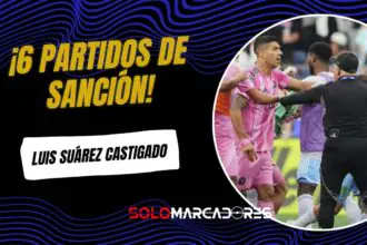 Luis Suárez sancionado con seis fechas por escupir a un asistente en la final de la Leagues Cup