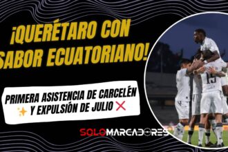 Michael Carcelén asistió y Jhojan Julio fue expulsado en el empate de Querétaro ante Cruz Azul