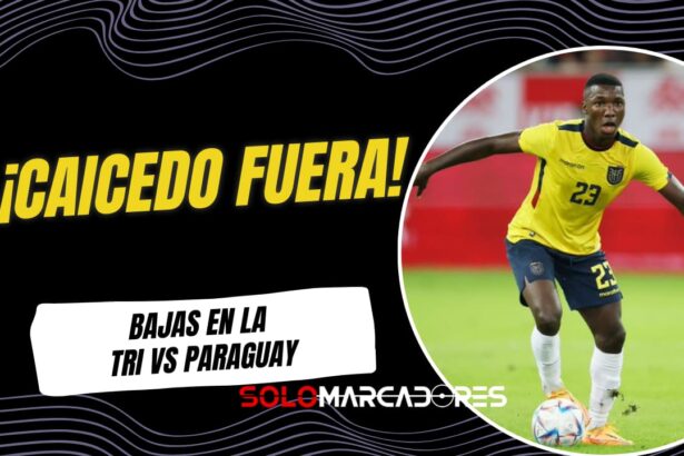 Moisés Caicedo baja ante Paraguay y Gonzalo Plata en duda con La Tri