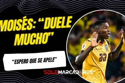 Moisés Caicedo tras su expulsión: “Es duro, espero que se pueda apelar”