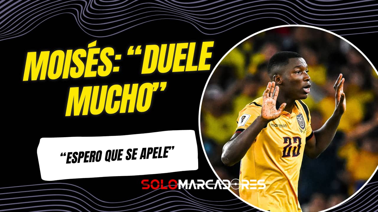 Moisés Caicedo tras su expulsión: “Es duro, espero que se pueda apelar”