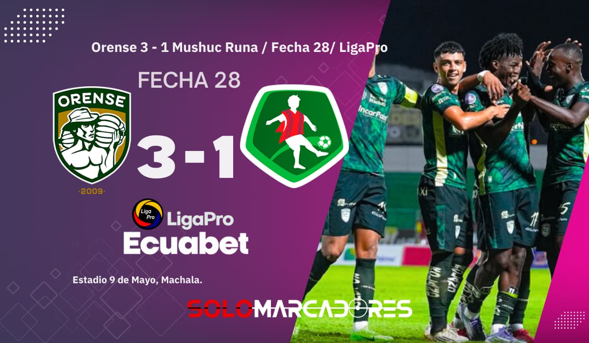 Orense derrotó a Mushuc Runa y aseguró su lugar en el Hexagonal Final de LigaPro