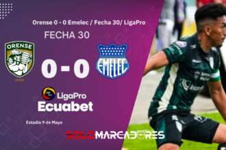 Orense se mete al hexagonal final de LigaPro 2025 tras empatar con Emelec