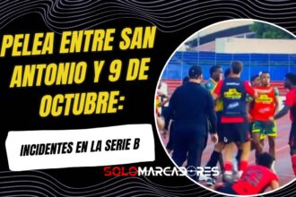 Pelea en la Serie B: fútbol ecuatoriano manchado por disturbios en San Antonio vs 9 de Octubre