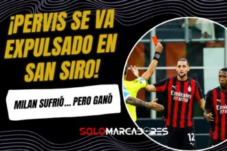 Pervis Estupiñán sufrió su primera expulsión en Italia durante la victoria del Milan ante Napoli