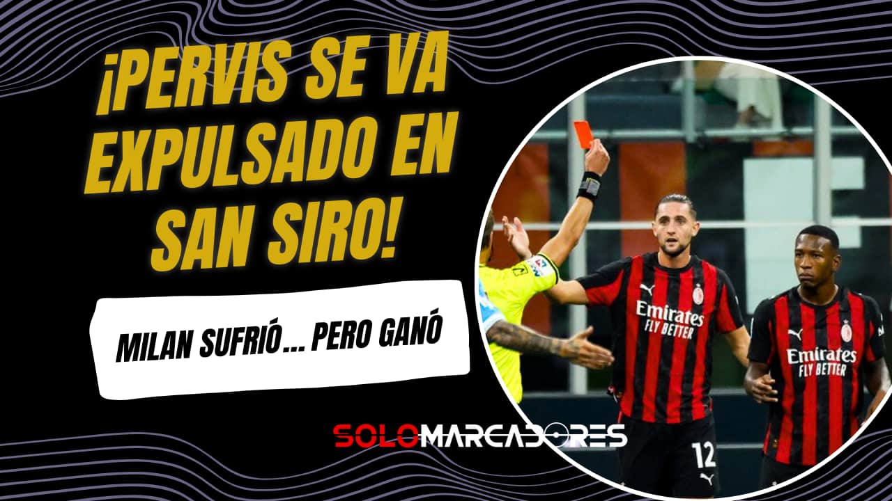 Pervis Estupiñán sufrió su primera expulsión en Italia durante la victoria del Milan ante Napoli