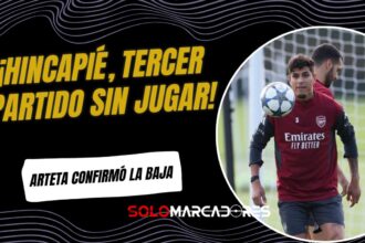 Piero Hincapié, baja en Arsenal para enfrentar a Olympiacos por Champions League