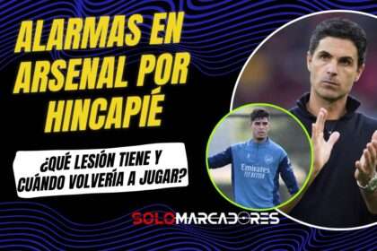 Piero Hincapié lesionado en el Arsenal: el parte médico y posible regreso