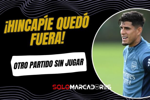 Piero Hincapié quedó fuera de la convocatoria del Arsenal contra Manchester City