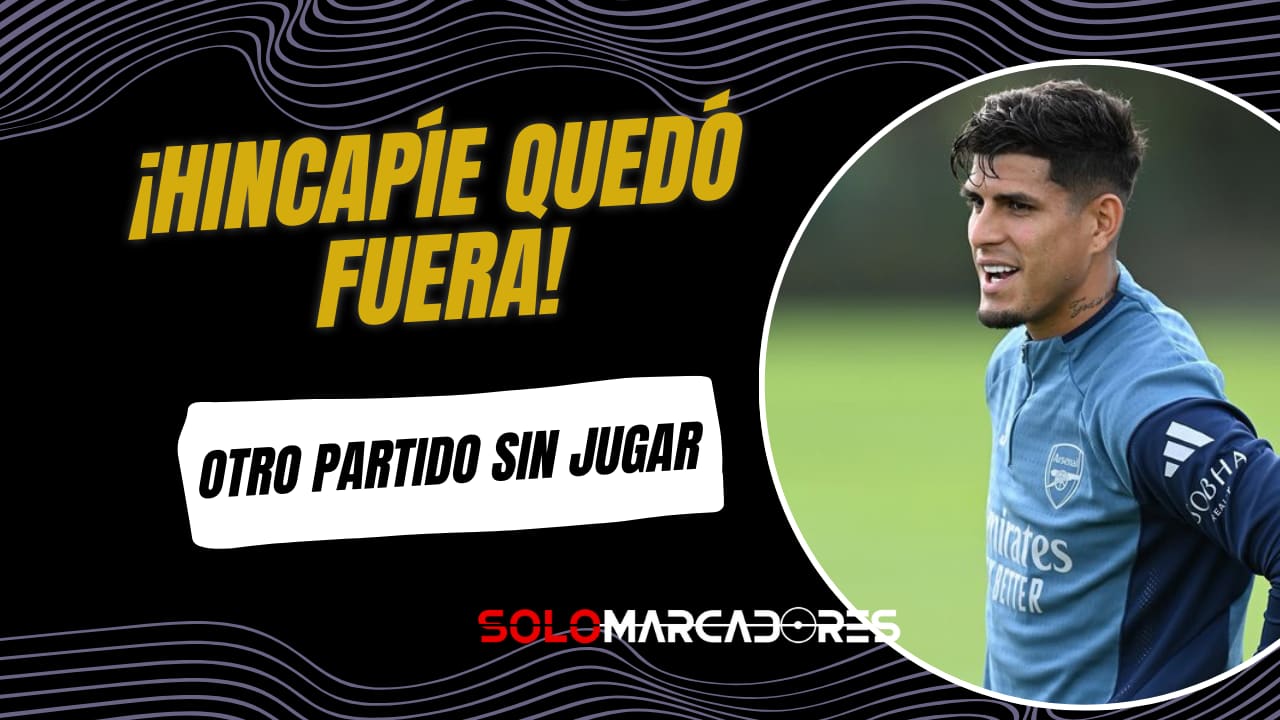 Piero Hincapié quedó fuera de la convocatoria del Arsenal contra Manchester City