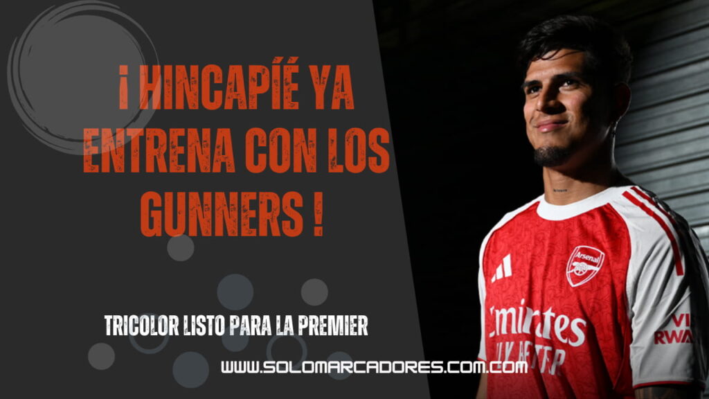 Piero Hincapié ya entrena con Arsenal y podría debutar en Premier League