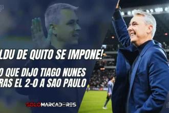 Tiago Nunes y su mensaje tras vencer a Sao Paulo