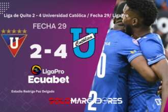 Universidad Católica castiga a Liga de Quito y asegura su lugar en el hexagonal final