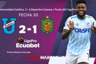 Universidad Católica elimina a Deportivo Cuenca y avanza al hexagonal de LigaPro 2025