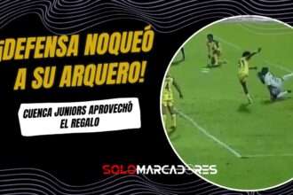 Insólito blooper en la Copa Ecuador: defensa noqueó a su arquero