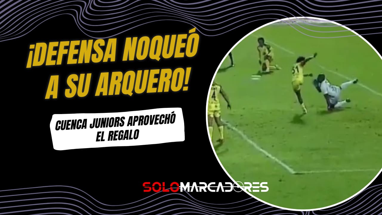 Insólito blooper en la Copa Ecuador: defensa noqueó a su arquero