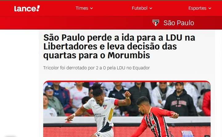 ¡Así reaccionó Brasil al triunfo de LDU de Quito sobre Sao Paulo! Críticas, preocupación y titulares que arden