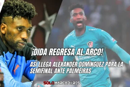 Alexander Domínguez toma el arco de Liga de Quito