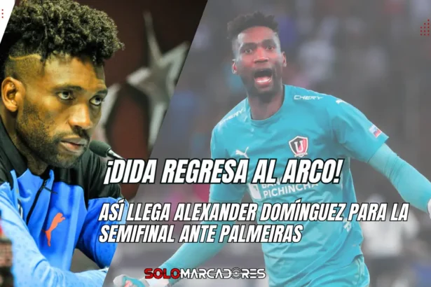 Alexander Domínguez toma el arco de Liga de Quito