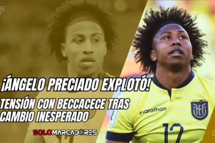 Ángelo Preciado se enoja tras cambio inesperado en pleno partido