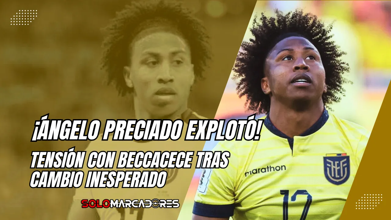 Ángelo Preciado se enoja tras cambio inesperado en pleno partido