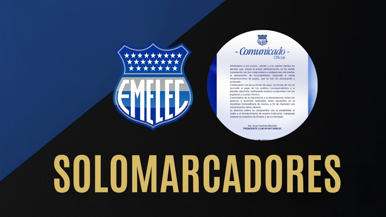 Emelec aclara situación salarial con comunicado oficial tras paro de entrenamientos