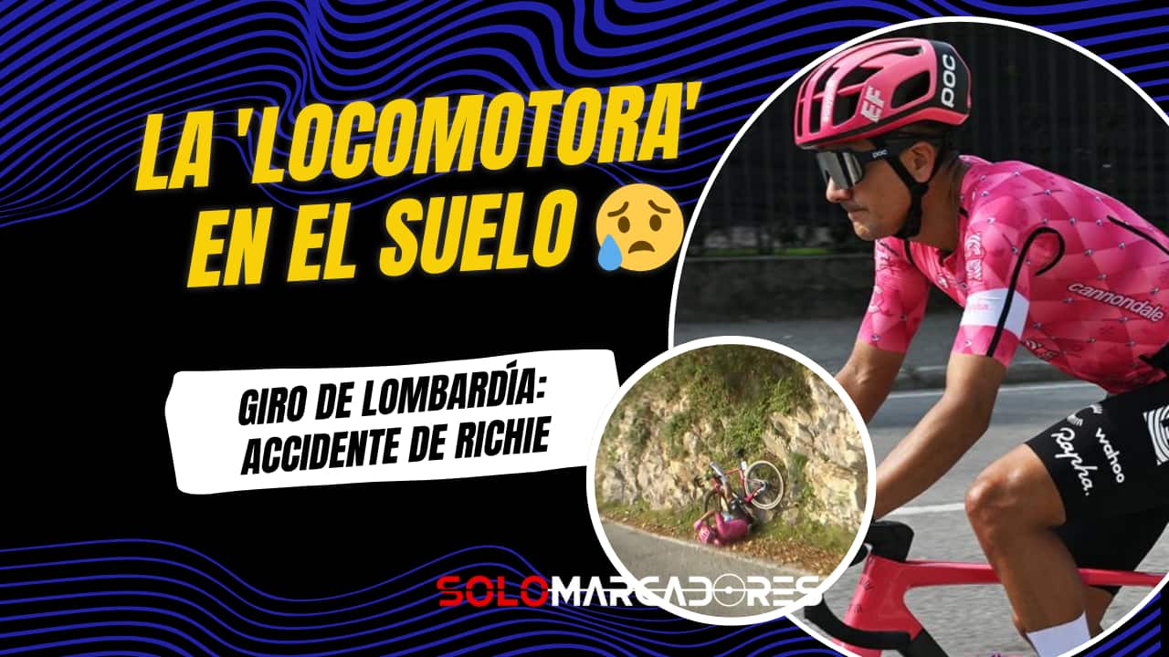 Fuerte Caída de Richard Carapaz en el Giro de Lombardía