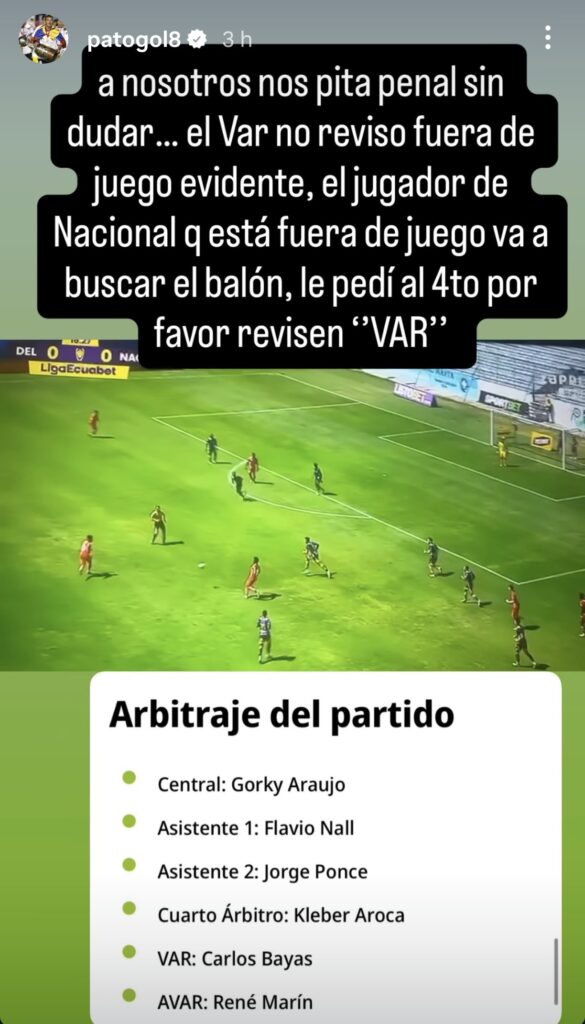 Patricio Urrutia arremete contra el arbitraje y el VAR tras el Delfín vs El Nacional 3 Patricio Urrutia arremete contra el arbitraje y el VAR tras el Delfín vs El Nacional