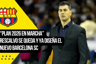 Ismael Rescalvo ya trabaja en la reconstrucción del Barcelona SC