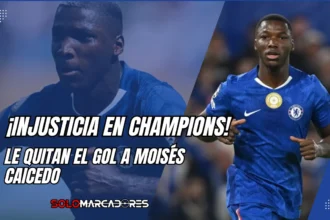La UEFA le niega el gol a Moisés Caicedo