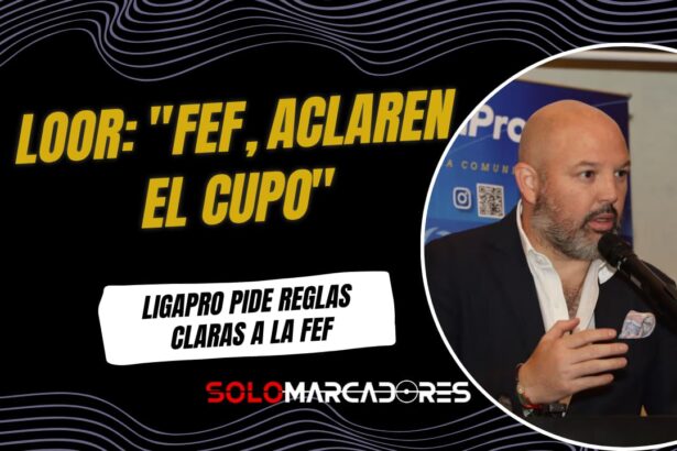 Miguel Ángel Loor exige claridad a la FEF sobre el cupo "Ecuador 4" de Copa Ecuador 2025