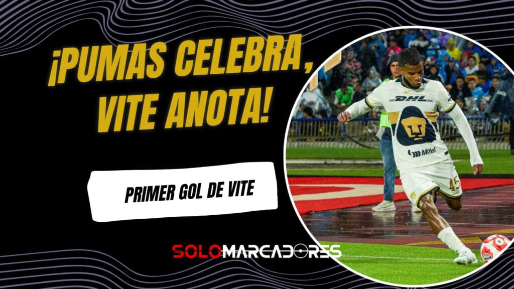 Pedro Vite gritó su primer gol en México con la camiseta de Pumas