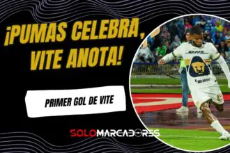 Pedro Vite gritó su primer gol en México con la camiseta de Pumas