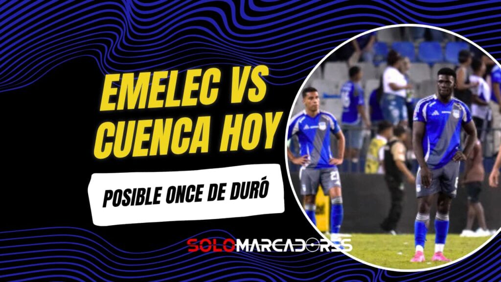¡En medio del caos, Emelec va por la Sudamericana! Así jugaría ante Deportivo Cuenca 1 Partido en medio de la crisis: Posible alineación de Emelec ante Deportivo Cuenca
