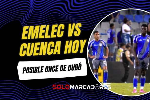 Partido en medio de la crisis: Posible alineación de Emelec ante Deportivo Cuenca